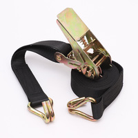 Sangle d'arrimage à cliquet noire avec crochet Tow Max 1" 25mm 400kg pour cargaison