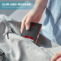 Cartera para Tarjetas de Hombre con 12 Ranuras, Bloqueo RFID Anti-Skimming, con Clip para Billetes