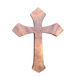 Sculpture murale en bois en forme de croix, décoration religieuse pour la maison, salon, baptême, design Art Déco, lavable, emballage en une seule pièce - Product Image 5