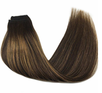 Extensions de cheveux humains Halo Hair Durability Jet Black, aspect naturel, pointes pleines, fil invisible, clips sécurisés, faciles à utiliser.