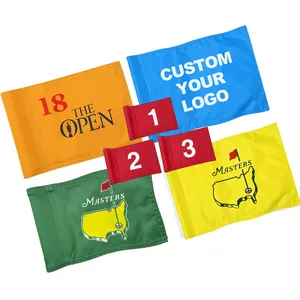 Bendera golf mini, bendera golf mini bercetak dua sisi multi ukuran, konten kustom