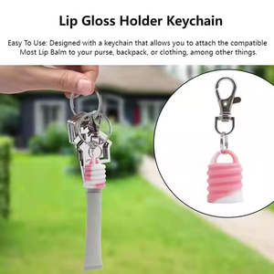 <span class=keywords><strong>Llavero</strong></span> de Silicona Personalizado para Labios, <span class=keywords><strong>Llavero</strong></span> de Brillo de Labios, Soporte de Bálsamo de Labios - Product Image 5