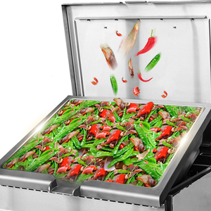 Sartén de estofado inclinable comercial de 60L, sartén plana grande a gas natural para freír y equipo de cocina para <span class=keywords><strong>restaurante</strong></span> - Product Image 3