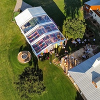 Grande tente de réception de mariage en plein air avec toit transparent pour les événements à vendre