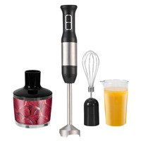 Mixeur plongeant 4-en-1, mixeur à main avec fouet, hachoir, verre doseur, mixeur électrique pour smoothies, aliments pour bébés, sauces