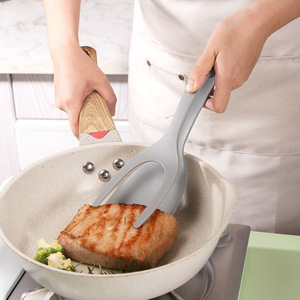 Pince-spatule en nylon, 1 pièce, outil de cuisine multifonctionnel pour faire frire du poisson, des steaks, usage domestique - Product Image 1