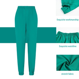 Ensemble d'uniformes médicaux unisexe en tissu Dobby élastique à manches courtes, pour le personnel dentaire, les cliniques vétérinaires et les salles d'opération - Product Image 2