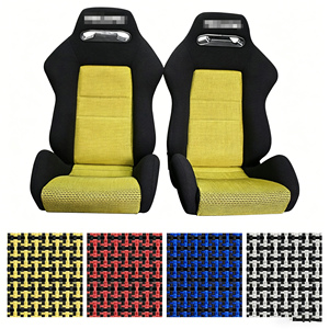 Sièges auto sur mesure RE03, sièges baquet rouges élégants, sièges auto Recaro universels à rails. - Product Image 6