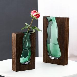 Nordic Pastoral Style <b>Log</b> Cabin-inspired Glass Vase - Product Image 4