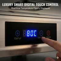 Chauffe-Plat Électrique Commercial en Acier Inoxydable avec Contrôle Tactile pour Buffets, Idéal pour Restaurants et Hôtels