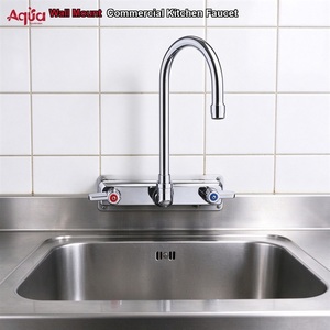 Grifo de cocina de latón para fregadero, grifería de pared de latón, grifo mezclador de agua fría y caliente de dos vías - Product Image 1