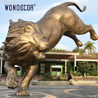 Statue de Lion en Bronze, grande taille, décoration extérieure, Sculpture taille de vie, pour le jardin, à vendre