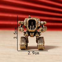 Figura de Robot de Latón, Estilo Mecha Retro, Colección de Juguetes Antiguos