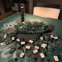 The Exotics - Collection de tuiles de Mahjong américaines à motif serpents, tuiles en acrylique à imprimé animaux sauvages pour jeux de société en intérieur