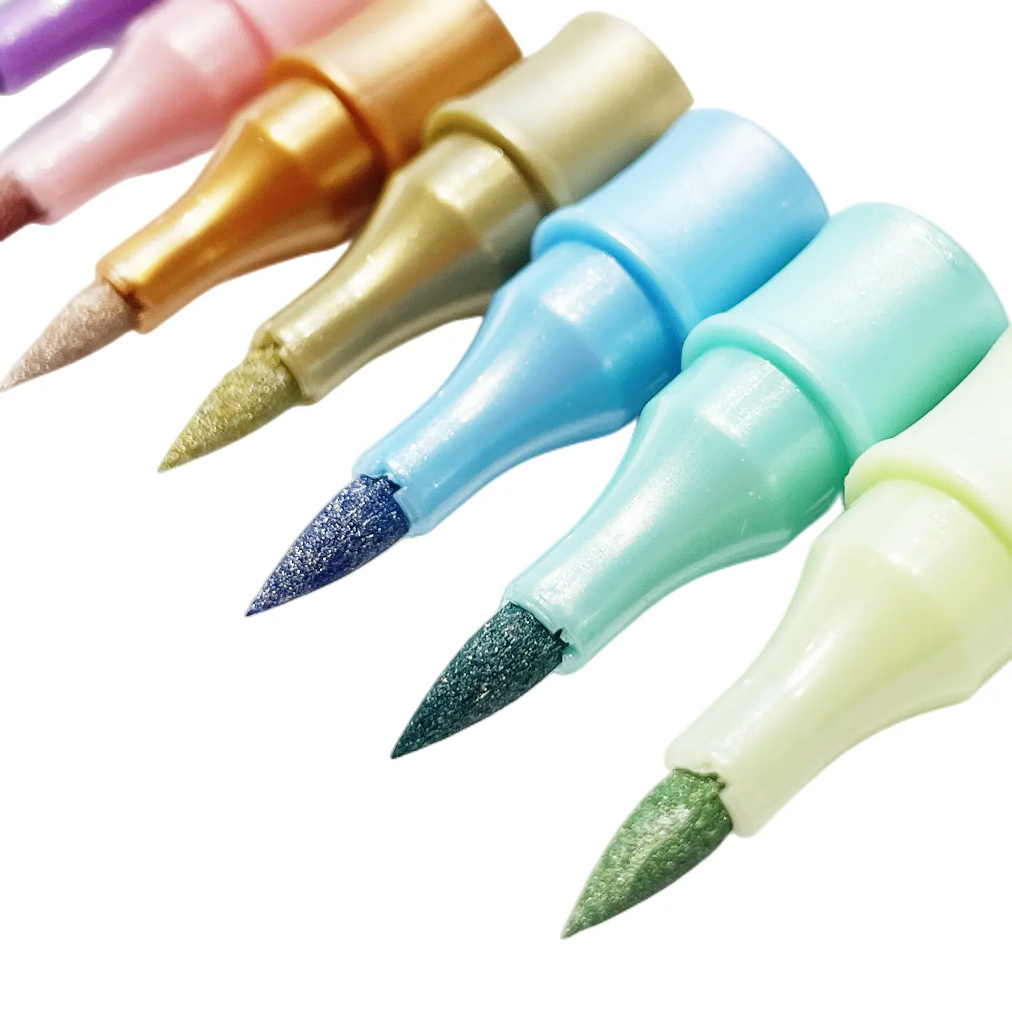 Metallic Color Art Marker Metallic Dual Tip Marker Fine Tip And Brush Tip In Metal Colors