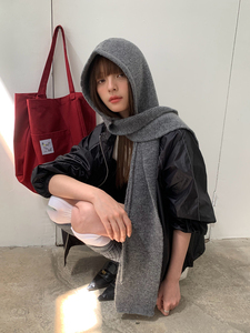 Ensemble tendance bonnet et écharpe à <span class=keywords><strong>capuche</strong></span> pour <span class=keywords><strong>femme</strong></span> – Cache-cou <span class=keywords><strong>tricot</strong></span>é chaud pour l'hiver - Product Image 1