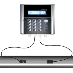 เครื่องวัดอัตราการไหลแบบอัลตราโซนิก D116 RTD PT1000 แบบหนีบปรับแต่งได้ ขนาดท่อ 25 มม.-1200 มม. RS485 MODBUS ความแม่นยำสูง +/-1% วัสดุพลาสติก - Product Image 1