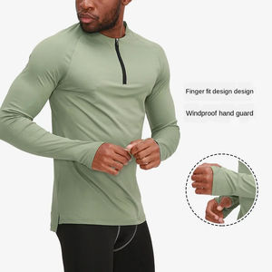 Custom Muscle Fitness <b>Mens</b> <b>Slim</b> Fit Sport t Shirts Long Sleeve Shirts <b>Mens</b> Athletic Shirt - Product Image 4