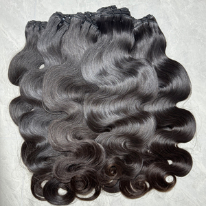 Extensions de cheveux cambodgiens vietnamiens bruts non transformés faisceaux naturels de vague de corps cuticule alignée lâche vague profonde Afro Curl birman - Product Image 1