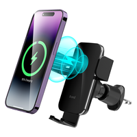 Chargeur de voiture sans fil 15W Charge rapide Serrage automatique pour tous les téléphones portables à chargement sans fil