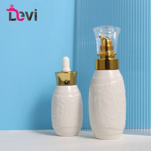 Devi <span class=keywords><strong>เซรา</strong></span>มิกสีขาวหรูหราร่างกายทำความสะอาดผิวหน้าเซรั่มโลชั่นขวดบรรจุภัณฑ์เครื่องสำอางบำรุงผิว50มิลลิลิตร100มิลลิลิตรการออกแบบที่ไม่ซ้ำกัน - Product Image 5