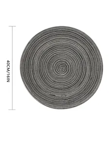 Tabletex เสื่อรองโต๊ะกลม ชุด 4 ชิ้น เสื่อรองโต๊ะผ้าฝ้ายทอ ทนความร้อน กันลื่น ซักได้ เสื่อรองโต๊ะสําหรับโต๊ะรับประทานอาหาร