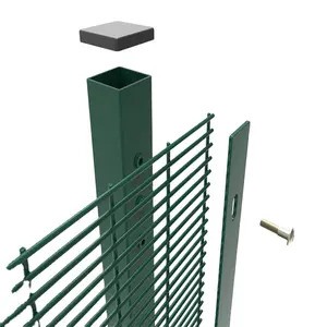 厂价室外监狱机场防切割丝网防攀爬安全栅栏聚氯乙烯涂层358栅栏