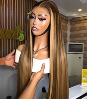 Perruque en cheveux humains de 30 pouces, couleur marron ombré 4/27, avec dentelle frontale HD 13x4, haute densité, ultra-lisse, et perruque frontale colorée 13x6