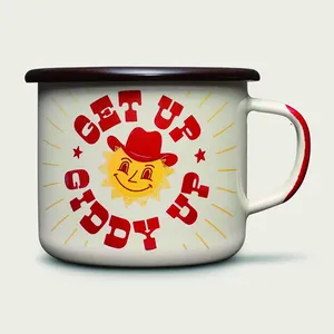 Taza de metal para beber <span class=keywords><strong>café</strong></span> con borde negro, 8oz, 12oz, 16oz, 18oz, 21oz, con logotipo personalizado impreso - Product Image 5