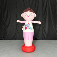 Mascotte gonflable personnalisée, homme agitant les bras, 3m, imperméable, en tissu Oxford, personnage de dessin animé, Air Dancer pour la publicité d'ouverture de magasin