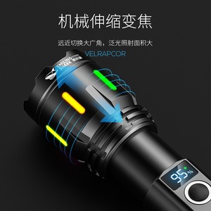 SMILING SHARK ไฟฉาย LED อลูมิเนียมอัลลอยด์กันน้ำซูมสีเรืองแสงฉุกเฉินกลางแจ้ง - Product Image 4