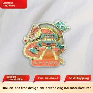 Broche de Metal con Diseño de Dragón Pagoda, Medalla Personalizada de Dibujos Animados, Moneda Conmemorativa Escolar, Insignia de Premio de Empresa, Regalo de Graduación - Product Image 2