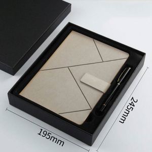 2026 2027 Custom Luxury Leather Journal Notebook <b>Set</b> with Pen Diary Notepad and Gift Box <b>Sewing</b> Binding Hardcover - Product Image 6