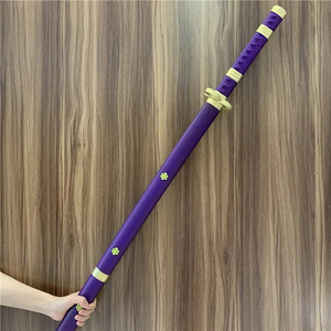 10 Styles 104CM Cosplay 1:1 Anime Kozuki Oden Yamato violet épée arme Katana sécurité lame Anime samouraï épée jouet - Product Image 6