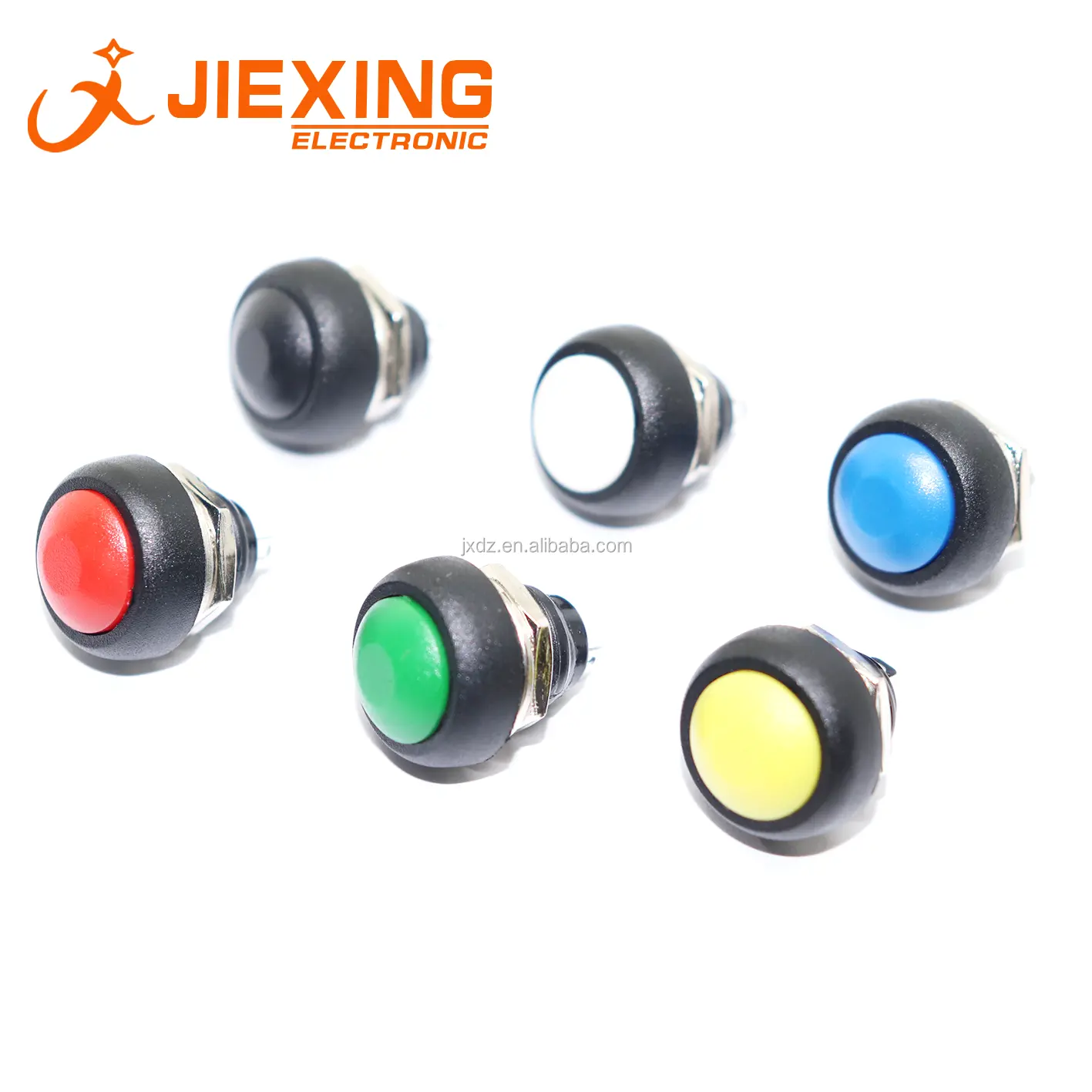 PBS-33B Push button switch 12mm Momentary Round switch 2pin Waterproof Red/Black/White/Yellow/Green/Blue