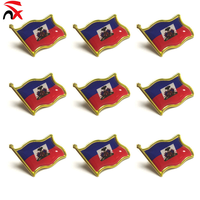 Vente en gros 2026 Ensemble de supporters de football d'Haïti pour matchs de football, comprenant T-shirt, maillot, short, vêtements à motif drapeau d'Haïti, épingles et patchs drapeau d'Haïti
