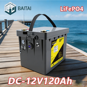 低自放电率12V 120Ah磷酸铁锂充电电池稳定直流备用磷酸铁锂电池 - Product Image 1