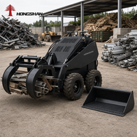 Chargeuse compacte à quatre roues de haute qualité avec moteur diesel télécommandé CE EPA ISO, capacité de 1000 kg à 1200 kg, avec ripper et brise-roche hydraulique