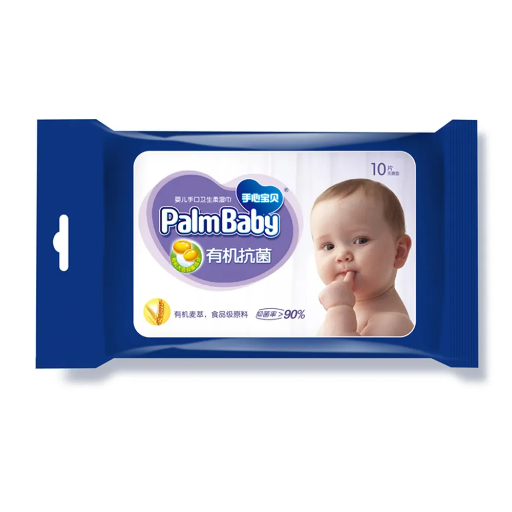 OEM ODM anti rash chemical water baby campione gratuito produttore di salviettine umidificate per adulti 10 pezzi
