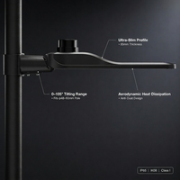 Luz de Calle LED de Seguridad COB con Sensor de Iluminación Exterior de Aluminio Impermeable IP66