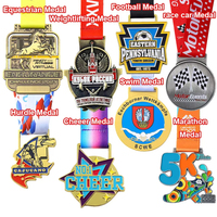 Conception bon marché fabrication de logo 3D médaille personnalisée football football danse sports en alliage de zinc prix 3D taekwondo médailles de course