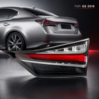 Feu arrière combiné Nafu à LED pleine puissance W16W, haute luminosité, en PC, à bordure incurvée, compatible Lexus GS 2016, pour marché secondaire automobile