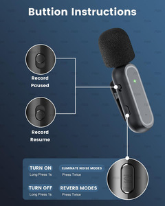 Không dây Lavalier <span class=keywords><strong>Microphone</strong></span> cho <span class=keywords><strong>iPhone</strong></span> iPad 2 gói <span class=keywords><strong>microphone</strong></span> cho <span class=keywords><strong>iPhone</strong></span> với sạc trường hợp thông minh tiếng ồn cancell ve áo Mic - Product Image 2