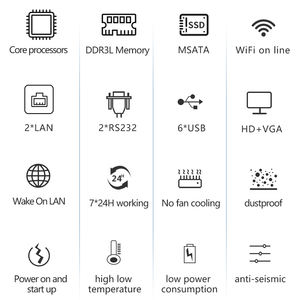 Mini PC de Escritorio sin Ventilador, Core I3 5005U/<span class=keywords><strong>I5</strong></span> 5200U, Win10/Linux, RS232, VGA+HD, Doble Ethernet Gigabit, Computadora Industrial - Product Image 5
