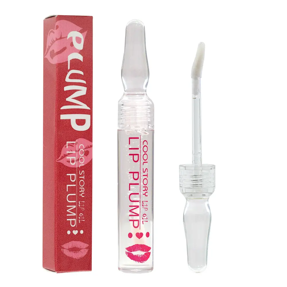 Hot Sale Transparent Lip Oil Private Label Moisturizing Reducing Fine Lines making Lips Plump Lip gloss Wholesale Bulk
