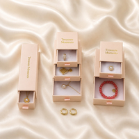 Boîte à bijoux coulissante de luxe en carton rigide avec logo personnalisé pour collier, boucles d'oreilles, bague, bracelet - Vente en gros