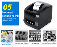 Impresora de Etiquetas Térmicas XP-365B de 3 Pulgadas, Impresora Térmica de Etiquetas Individuales para Códigos de Barras de Supermercado, en Stock