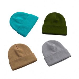 Bonnet côtelé personnalisé pour homme et femme, style streetwear hiver, brodé, tricoté, avec revers, logo personnalisé - Product Image 2