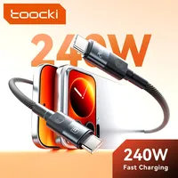 Câble USB-C Type-C Toocki 240W PPS PD240W, charge ultra rapide, alliage d'aluminium tressé, cordon de données pour MacBook et téléphones