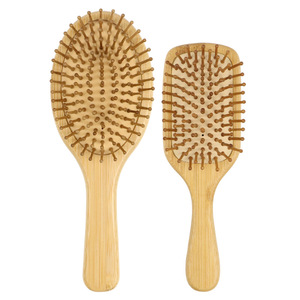 Brosse à <span class=keywords><strong>cheveux</strong></span> en bambou écologique Private Label Bamboo Bomb, best-seller, antistatique, pour massage du cuir chevelu, avec coussin d'air - Product Image 1